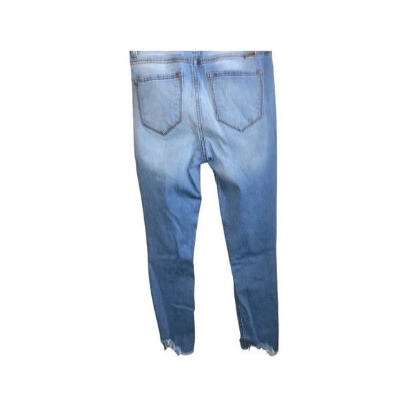 Kancan High Rise Medium-Light Wash Distressed Ankles Skinny Jeans Size 27/7 - Picture 7 of 7
